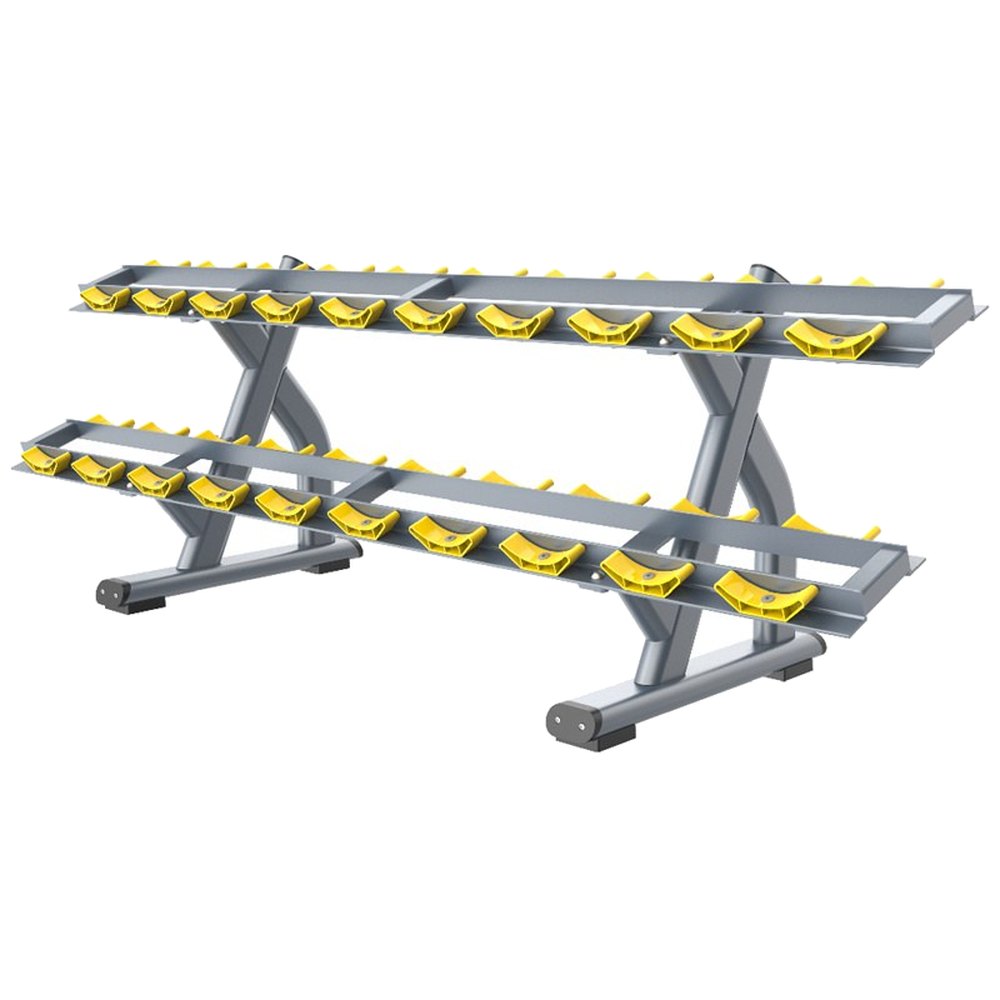 Rack de mancuernas de dos niveles